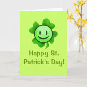 Carte St. Patrick's Day Shamrock (Fleur jaune)