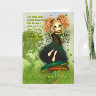 Carte St. Patrick's Day - Shamrock Irish Fairy