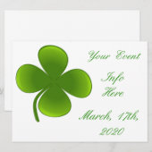 Carte St Patrick's Day Shamrocks Thunder_Cove (Devant / Derrière)