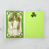 CARTE ST.PATRICK'S DAY SHAMROCKS VERTS ET TRINITÉ (Intérieur)