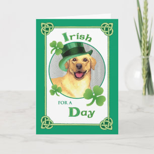 Carte St. Patrick's Day Yellow Lab