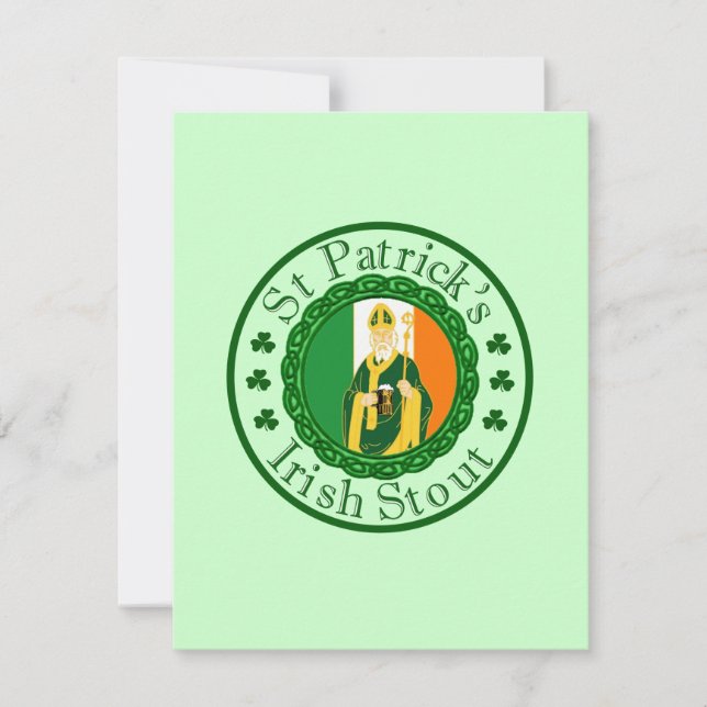 Carte St. Patrick's Irish Stout (Devant)