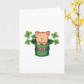 Carte St Patricks Kitty (Fleur jaune)