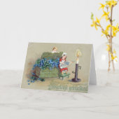 Carte St Patrick's vintage (Fleur jaune)