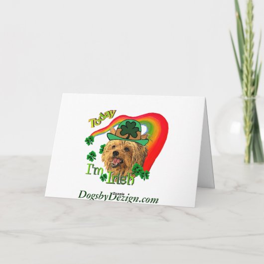 Carte St. Patrick's Yorkshire Terrier (Dos)