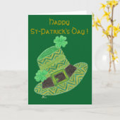 Carte St-Patty pour enfants casquettes du chevron  (Fleur jaune)