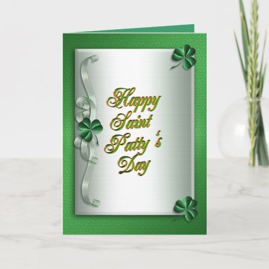 Carte St pattys day Irish blessing greeting (Devant)