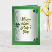 Carte St pattys day Irish blessing greeting (Fleur jaune)