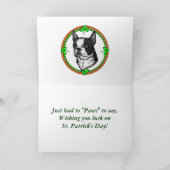 Carte St Pattys de Boston Terrier (Intérieur)