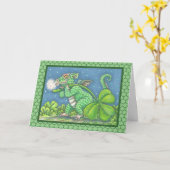 CARTE ST. PETIT DRAGON IRLANDAIS DE PATRICK (Fleur jaune)