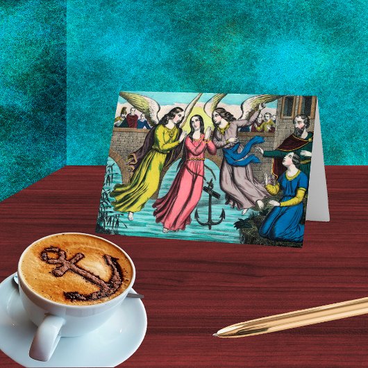 Carte St. Philomena être Secouru de la noyade