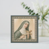 Carte St. Rita de Cascia (M 015) Salutation Carré (Debout devant)