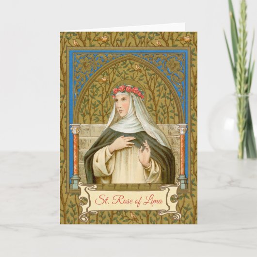 Carte St. Rose de Lima (BK 020) Salutation blanche (Devant)