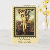 Carte St. Sebastian Patron Saint of Athletes (Fleur jaune)