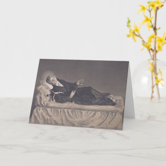 Carte St. Stanislaus Stanislaw Kostka Polonais catholiqu (Fleur jaune)