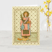 Carte St. Stephen le ProtoMartyr (RLS17) Salutation blan (Fleur jaune)