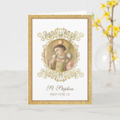 Carte St. Stephen Patron catholique Saint des diac (Fleur jaune)