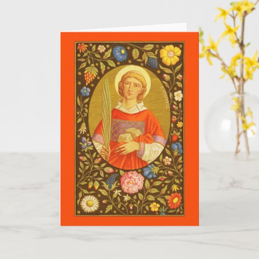 Carte St. Stephen (PM 08) Salutation blanche (Fleur jaune)