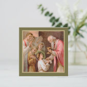 Carte St. Tarcisius recevant l'Eucharistie (BL 02) (Debout devant)