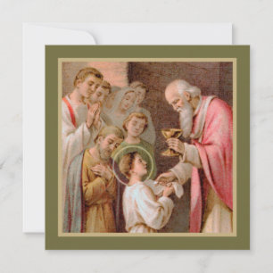 Carte St. Tarcisius recevant l'Eucharistie (BL 02)