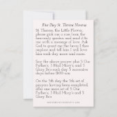 Carte St. Therese 5 Day Novena Prayer Catholic (Dos)