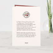 Carte St. Therese Coeur Cross Rose de Saint-Valentin (Dos)