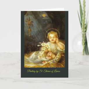 Carte St Therese de Jésus de bébé de peinture de Novena