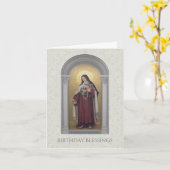 Carte St Therese de l'anniversaire de Jésus d'enfant (Fleur jaune)