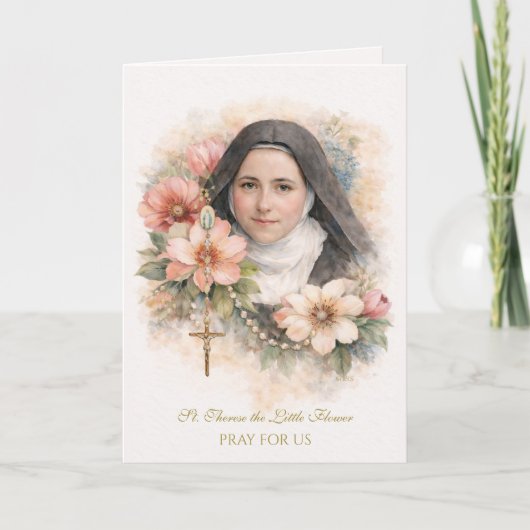Carte St. Thérèse Holy Rosary “Everything is Grace” (Devant)