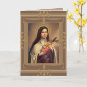 Carte St. Therese Petite Fleur avec roses roses roses ro (Fleur jaune)