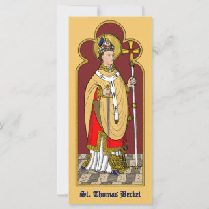 Carte St. Thomas Becket avec Épée (M 033; Colorisée)