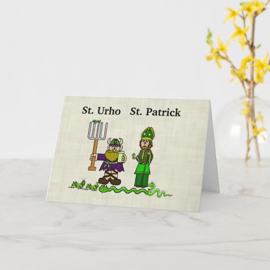 Carte St. Urho's Day & St. Patrick's Day Card (Fleur jaune)