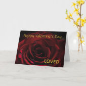 Carte ST-VALENTIN| Rose rouge| AIMÉ| chrétien (Fleur jaune)