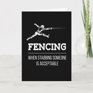 Carte Stabiliser une personne clôturant Fencer Epee