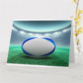 Carte Stade Floodlit Et Bal De Rugby (Fleur jaune)