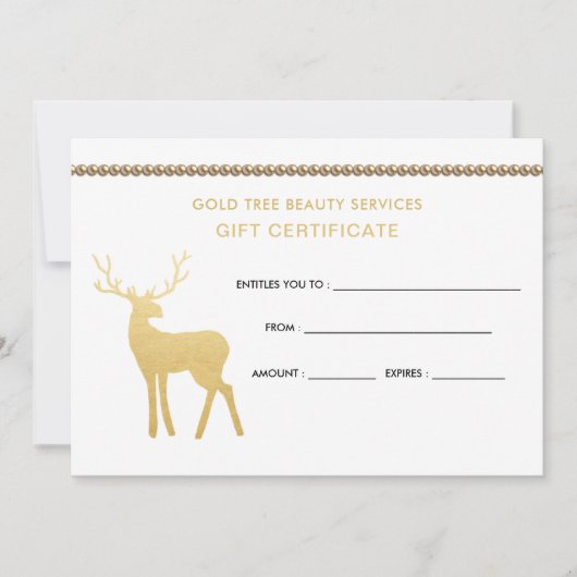 Carte Stade Gold Antler | Certificat cadeau (Devant)