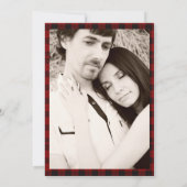 Carte Stade Plaid de bison de bûcheron rustique - Ajoute (Dos)