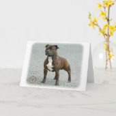 Carte Staffordshire Bull Terrier (Fleur jaune)