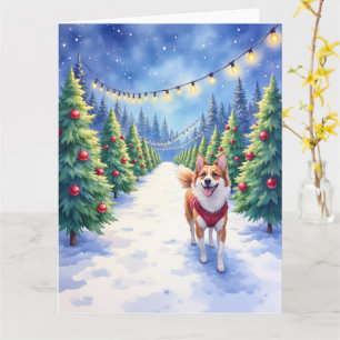 Carte Staffordshire Bull Terrier à la ferme d'arbres de
