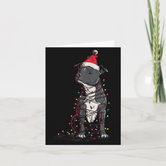 Carte Staffordshire Bull Terrier Christmas Graphics Dog  (Devant)