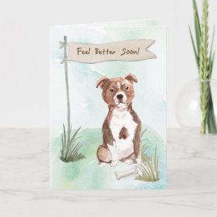 Carte Staffordshire Bull Terrier Se sentir mieux à chien