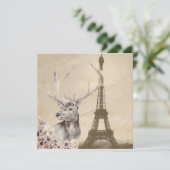 Carte Stag Fleur & Tour Eiffel (Debout devant)