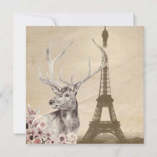 Carte Stag Fleur & Tour Eiffel (Devant)