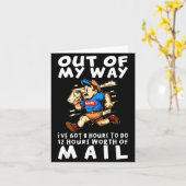 Carte Stal Worker Funny Delivery Mailman  (Fleur jaune)