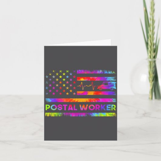 Carte Stal Worker Tie Dye Proud Mail Carrier Mail Lady P (Devant)