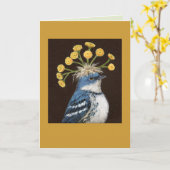 Carte Stan the cerulean warbler card (Fleur jaune)