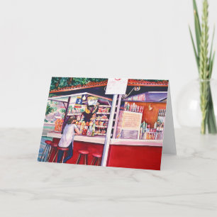 Carte stand alimentaire, Mexico Greeting Card