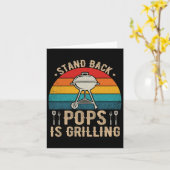 Carte Stand Back Pops Est Grilling Barbecue Fête des pèr (Fleur jaune)