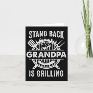 Carte Stand Ck Grandpa Grilling Funny Bbq Fête des pères