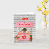 Carte Stand de baisers de la Saint-Valentin pour chien p (Fleur jaune)